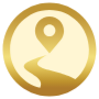 Road Map Placeholder Gold Round free icon for commercial use