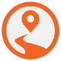 Road Map Placeholder Orange Round free icon for commercial use