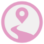 Road Map Placeholder Pink Round free icon for commercial use