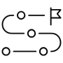 Road Map Strategy Goal Black Outline free icon for commercial use