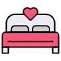 Romantic Bedroom And Honeymoon free icon for commercial use