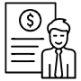 Salary Budget File And Employee Black Outline free icon for commercial use