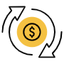Sales Refresh Arrows And Dollar Sign free icon for commercial use