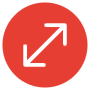 Scale Arrows Red Circle free icon for commercial use