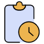 Schedule Clipboard Planning And Clock free icon for commercial use