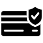 Secure Payment With Black Credit Card free icon for commercial use