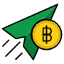 Send Money Baht And Paper Plane free icon for commercial use