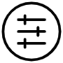 Setting Controls Black Outline Circle free icon for commercial use