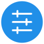 Setting Controls Blue Circle free icon for commercial use