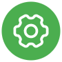 Settings Green Circle free icon for commercial use