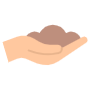 Soil And Farmers Hand free icon for commercial use