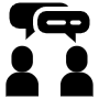 Speaking Or Talking Two Black People icon