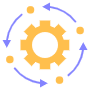 System Process Yellow Gear free icon for commercial use