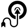 Target Arrow Strategy Black Road Map free icon for commercial use