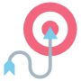 Target Arrow Strategy Road Map free icon for commercial use
