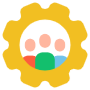 Teamwork Gear Or Organization Management free icon for commercial use