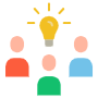 Teamwork Group Of People And Lightbulb free icon for commercial use
