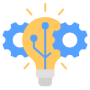 Technology Innovation Digital Transformation Bulb free icon for commercial use