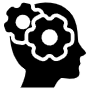 Thinking Man Black free icon for commercial use