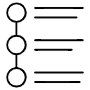 Timeline Process List Black Outline icon