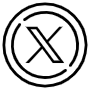 Twitter X Logo Black Outline Round free icon for commercial use