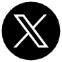 Twitter X Logo Black Round icon
