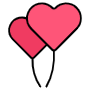 Two Pink Heart Balloons icon