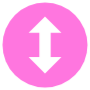 Up Down Pink Arrows Round free icon for commercial use