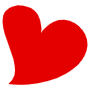 Valentines Day Hand Drawn Red Heart free icon for commercial use