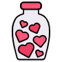 Valentines Day Jar And Lovely Memories icon