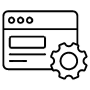 Website Coding Or Setting Browser Black Outline free icon for commercial use