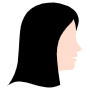 Woman Black Long Hair free icon for commercial use