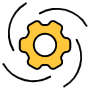 Working Yellow Gear free icon for commercial use