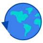 World History Back Globe Map Blue free icon for commercial use