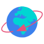 World History Globe Map Blue free icon for commercial use