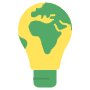 Yellow Light Bulb And Globe free icon for commercial use