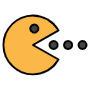 Yellow Pacman Eater Gaming free icon for commercial use