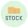 In Stock Product Label Circle Sticker icon