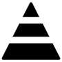Infographic Black Pyramid Chart free icon for commercial use