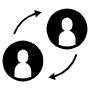 Interaction 2 Black People free icon for commercial use