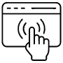Interaction Or Interactive Screen And Hand free icon for commercial use