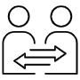 Interaction People Black Outline free icon for commercial use