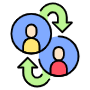 Interaction Users Symbol free icon for commercial use