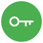 Key Security Green Circle free icon for commercial use