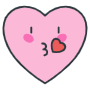 Kissing Pink Heart Emoji icon