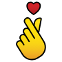 Korean Heart Love Emoji Hand Gesture free icon for commercial use