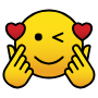 Korean Heart Love Emoji Symbol free icon for commercial use