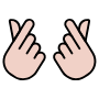 Korean Heart Love Two Hands Gesture free icon for commercial use