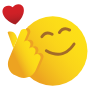 Korean Heart Yellow Cute Emoji free icon for commercial use