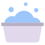 Laundry Basket And Bubbles free icon for commercial use